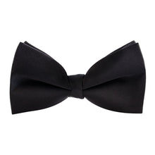 Men's Formal Pre-Tied Satin Bow Tie, Adjustable Length, Black, Bow Ties- Lantier Designs