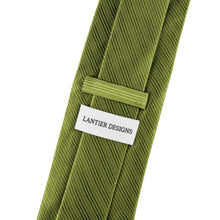Men's Classic 100% Premium Silk Necktie, 3" Olive Green, Ties- Lantier Designs