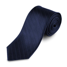 Men's Classic 100% Premium Silk Necktie, 3" Navy Blue, Ties- Lantier Designs