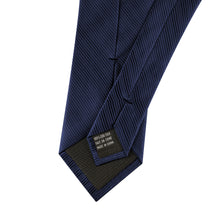 Men's Classic 100% Premium Silk Necktie, 3" Navy Blue, Ties- Lantier Designs