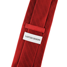 Men's Classic 100% Premium Silk Necktie, 3" Red, Ties- Lantier Designs