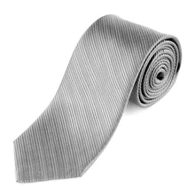 Men's Classic 100% Premium Silk Necktie, 3" Silver, Ties- Lantier Designs