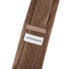 Men's Classic 100% Premium Silk Necktie, 3" Taupe, Ties- Lantier Designs