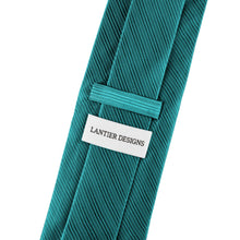 Men's Classic 100% Premium Silk Necktie, 3" Teal, Ties- Lantier Designs